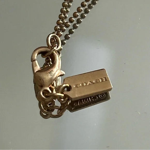 Coach Vintage C Gold Necklace and Earrings Set - Picture 4 of 9